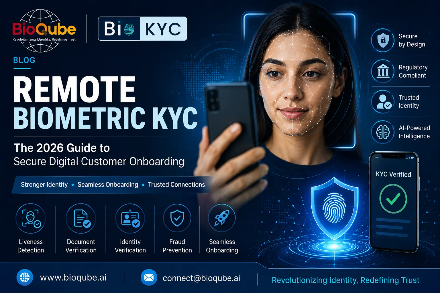 Remote Biometric KYC in 2026: How BioQube Is Redefining Contactless Identity Verification for Secure, Seamless Onboarding Remote Biometric KYC in 2026: How BioQube Is Redefining Contactless Identity Verification for Secure, Seamless Onboarding